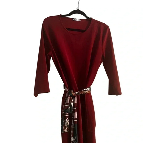 Zara Dresses & Skirts - TIE  RED DRESS